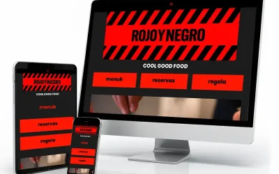 Disseny web restaurant Rojo y negro
