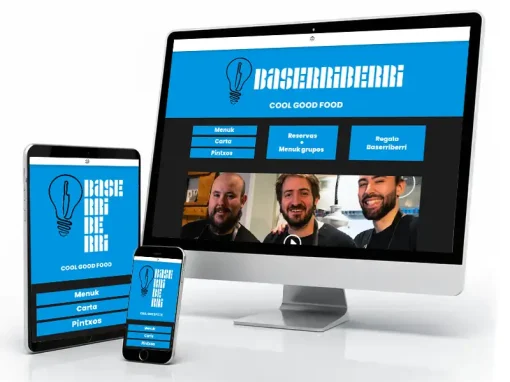 Diseño web restaurante Baserriberri