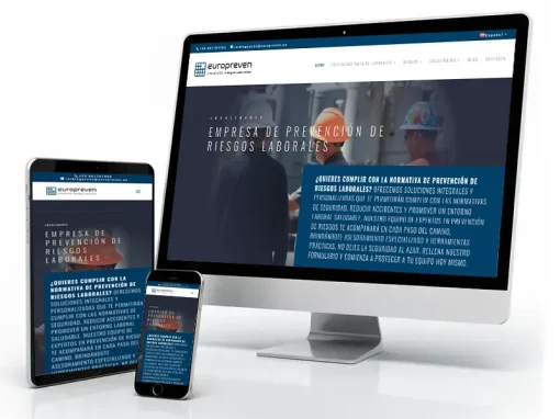 Diseño web Riesgos Laborales Europrevent